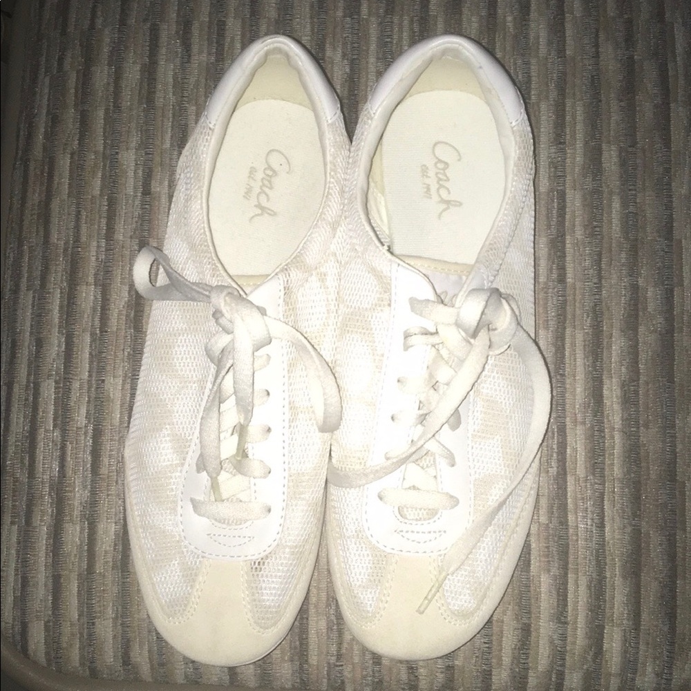 COPY - Ladies size 8.5 coach tennis shoes. In gre…